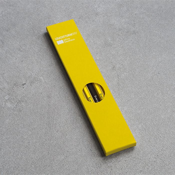 Bleistift HB, LEUCHTTURM1917, sortiert, Bauhaus Edition: 4xZitrone, 1x Schwarz