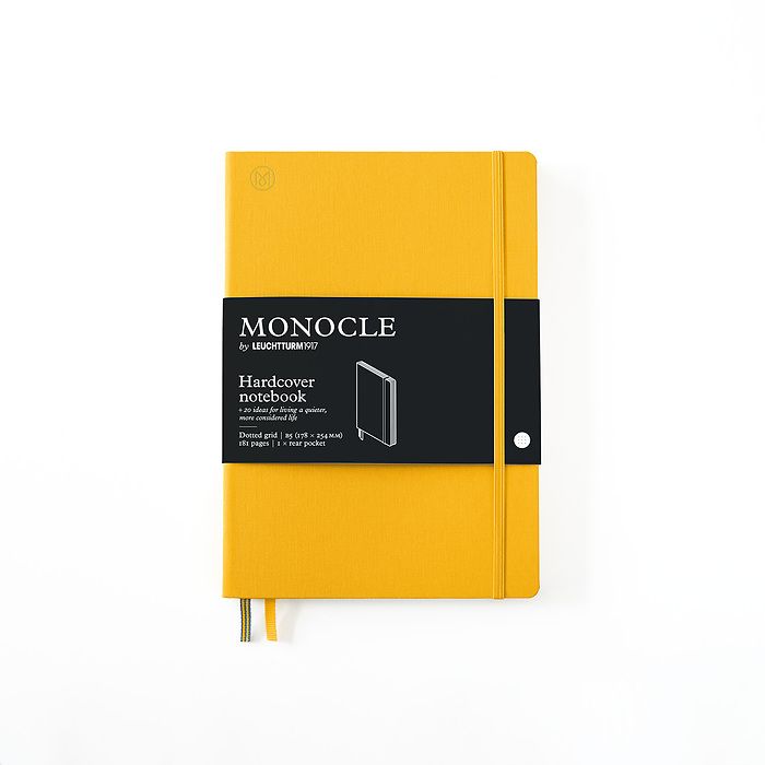 Notizbuch B5 Monocle, Hardcover, 192 nummerierte Seiten, Yellow, dotted
