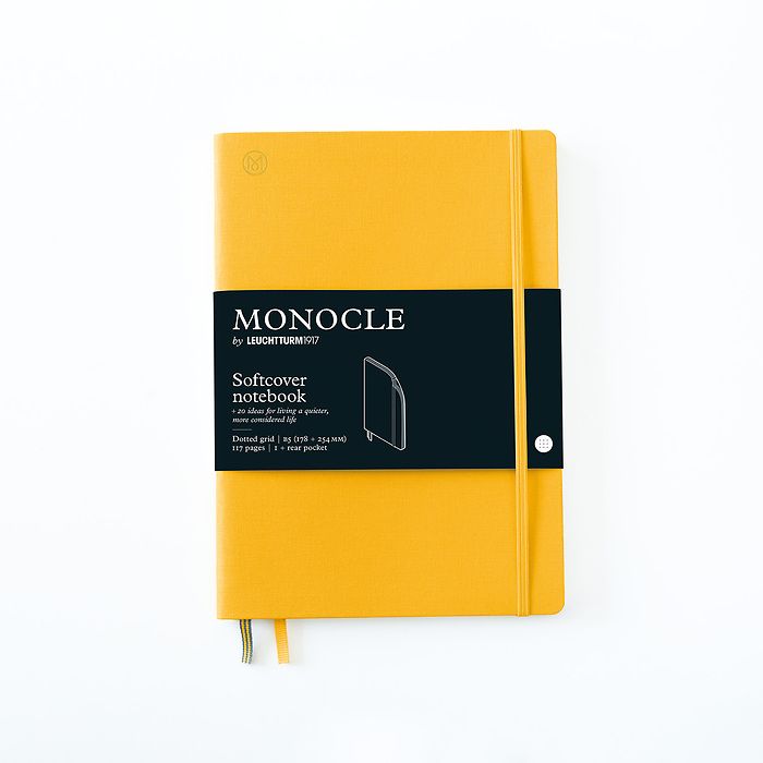 Notizbuch B5 Monocle, Softcover, 128 nummerierte Seiten, Yellow, dotted
