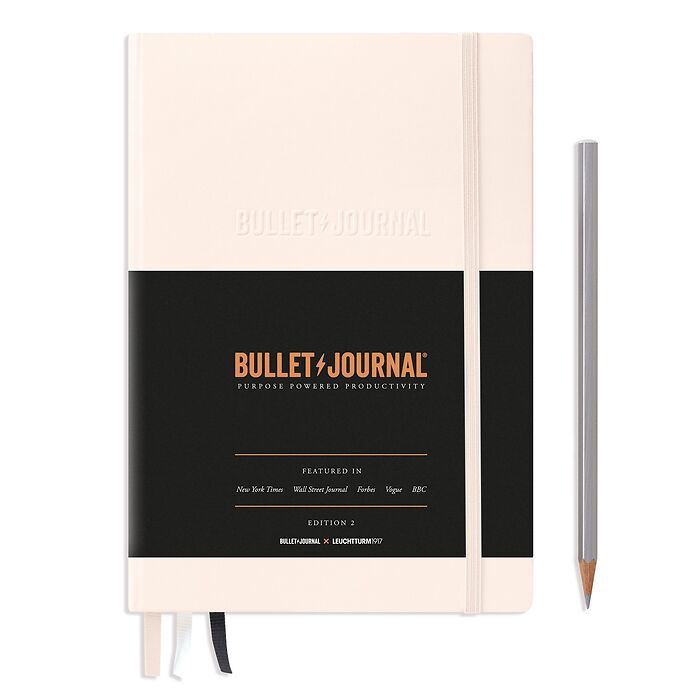 Bullet Journal Edition 2, Medium (A5), Hardcover, 206 nummerierte Seiten, Blush, dotted