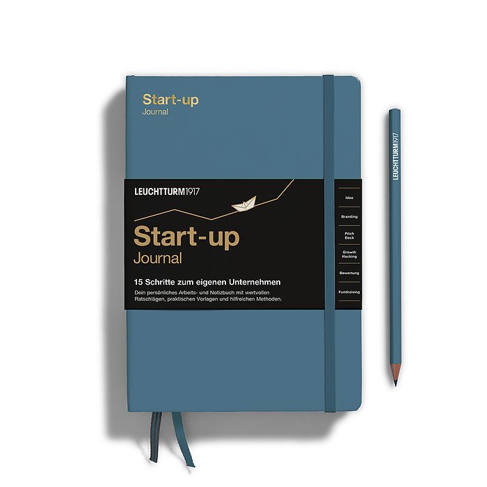 Start-up Journal Medium (A5), Stone Blue, Deutsch