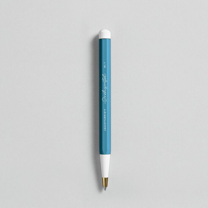 Drehgriffel Nr. 1, Nordic Blue - Gelstift mit schwarzer Tinte