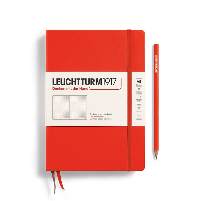 Notizbuch Medium (A5), Hardcover, 251 nummerierte Seiten, Lobster, dotted